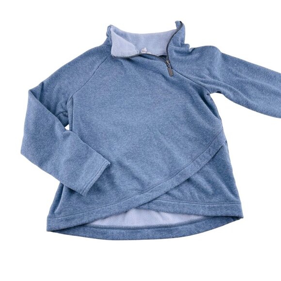 Cable & Gauge Blue Quarter-Zip Pullover Sweatshirt Size M - Picture 1 of 6